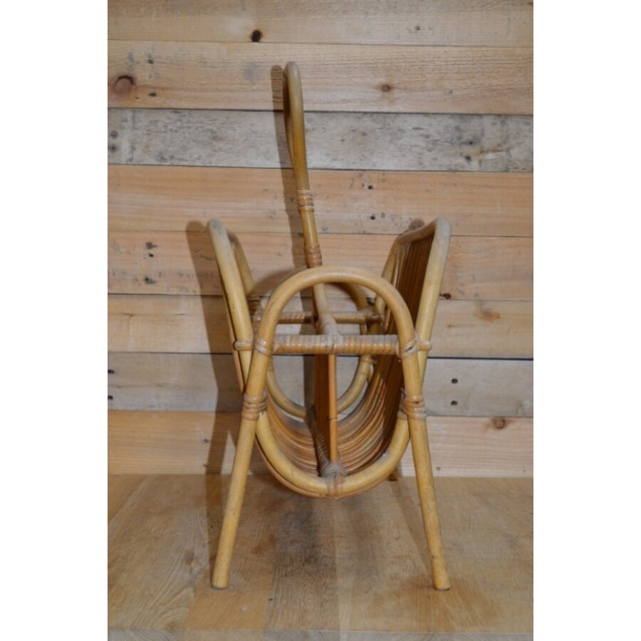 Vintage rotan tijdschriftenrek uit de jaren 60-4