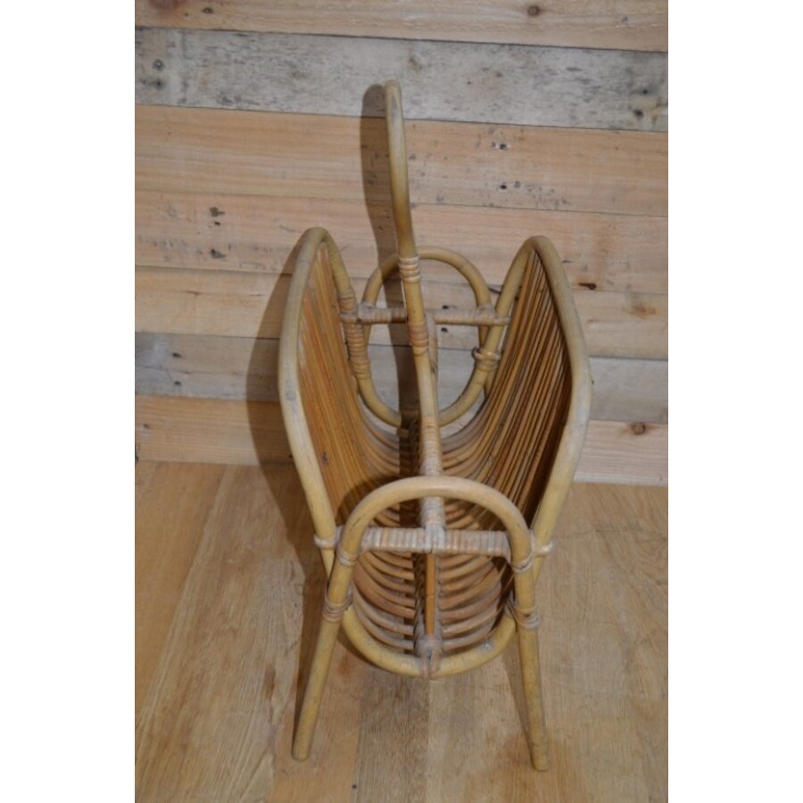 Vintage rotan tijdschriftenrek uit de jaren 60-5
