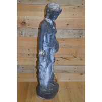 thumb-Geleefd polyester beeld – Romeinse vrouw met bloemen en golvende rokken-3