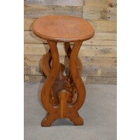 thumb-Teak houten bijzettafeltje of ovalen lectuurbak-4