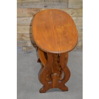 thumb-Vintage ovalen bijzettafel met ingebouwde lectuurbak – Jaren 60-5