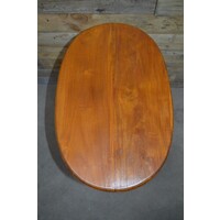 thumb-Vintage ovalen bijzettafel met ingebouwde lectuurbak – Jaren 60-6