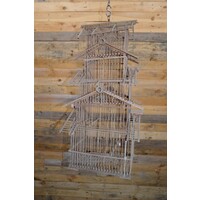 thumb-Antiek houten pagode vogelkooitje-4