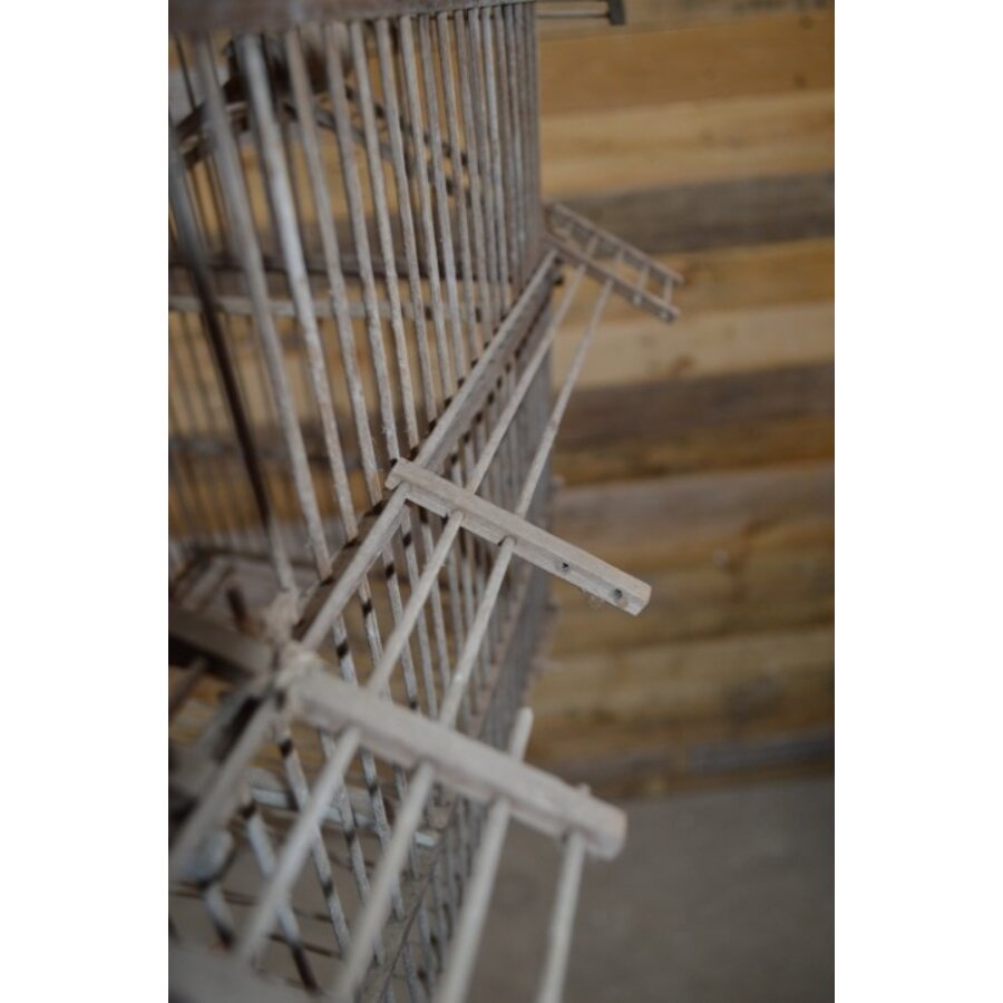 Antiek houten pagode vogelkooitje-7