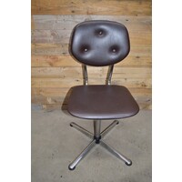 thumb-Vintage Souderop design bureaustoel van skai leer – Jaren 60-2