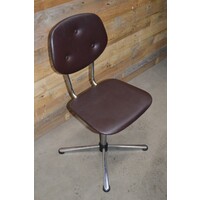 thumb-Vintage Souderop design bureaustoel van skai leer – Jaren 60-1