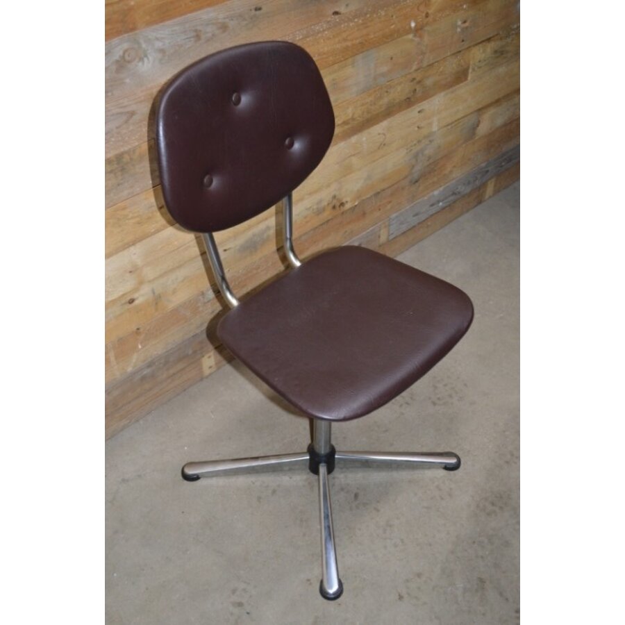 Vintage Souderop design bureaustoel van skai leer – Jaren 60-1