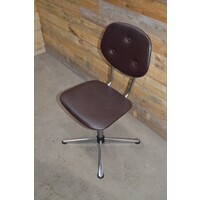 thumb-Vintage Souderop design bureaustoel van skai leer – Jaren 60-3