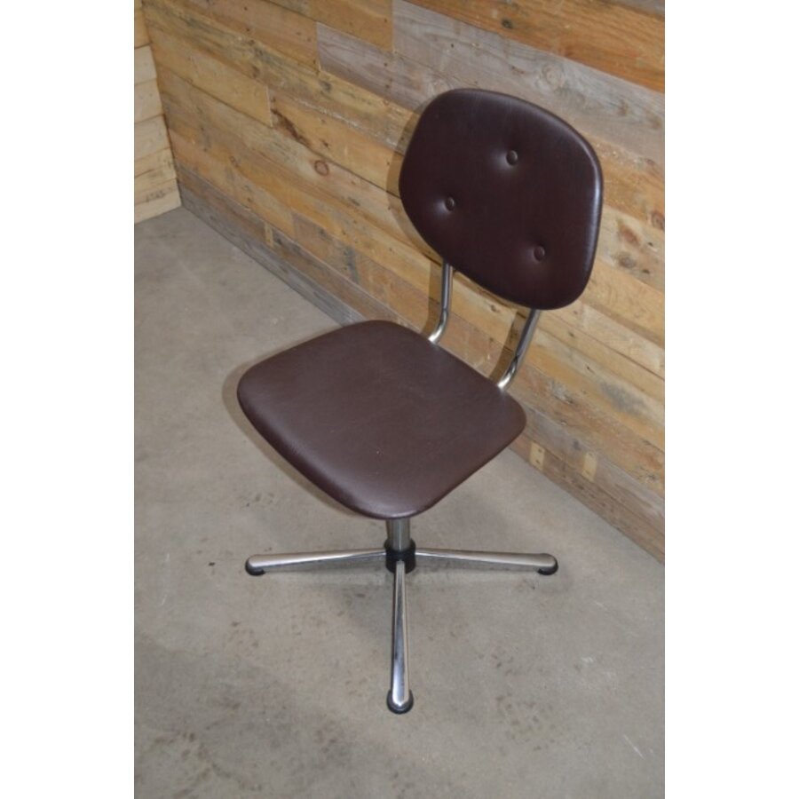 Vintage Souderop design bureaustoel van skai leer – Jaren 60-3