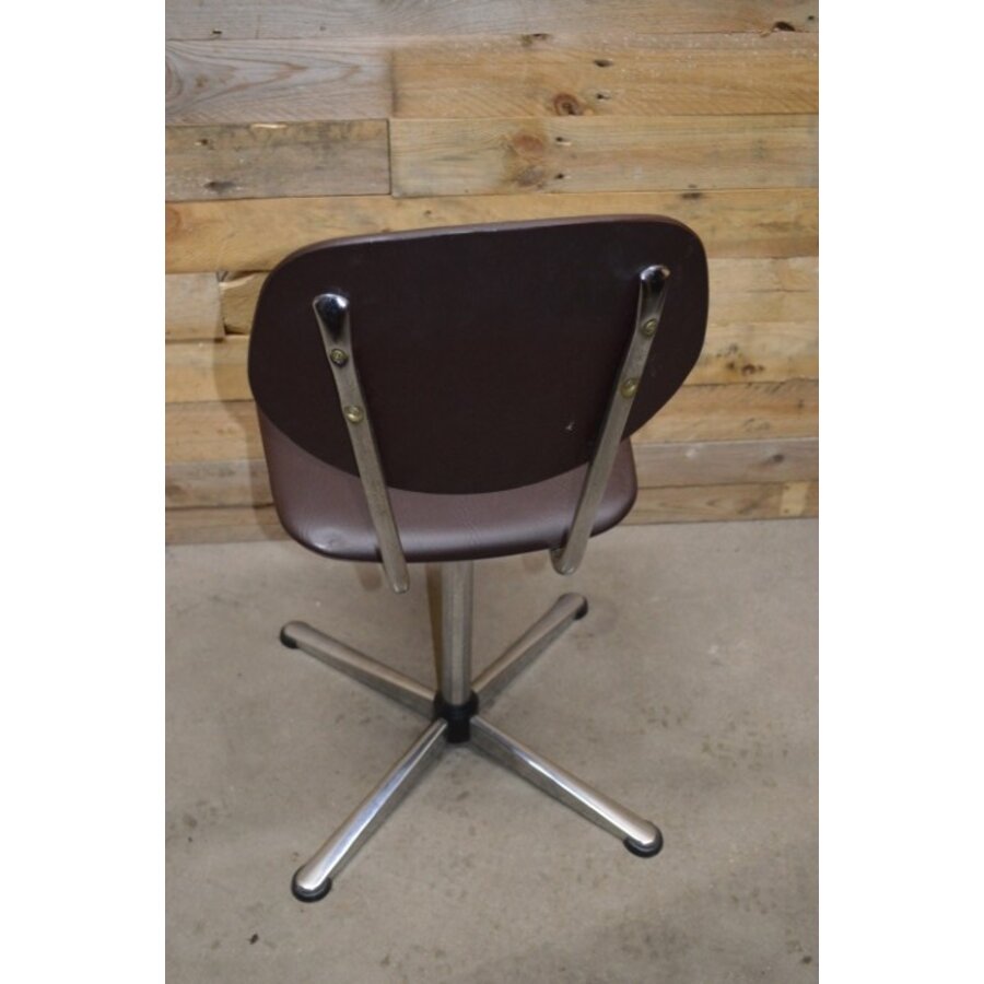 Vintage Souderop design bureaustoel van skai leer – Jaren 60-4