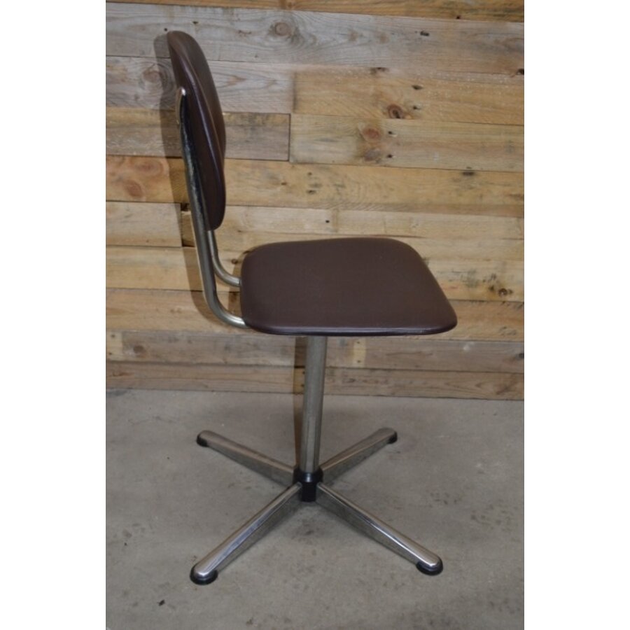 Vintage Souderop design bureaustoel van skai leer – Jaren 60-6
