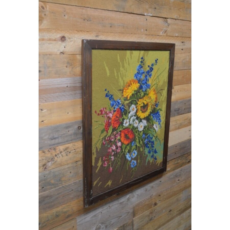 Borduurwerk in een vurenhouten lijst-3