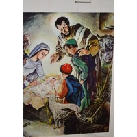 thumb-Antieke Bellarminus schoolplaat nr. 33 – Aanbidding der herders – Jaren 60-3