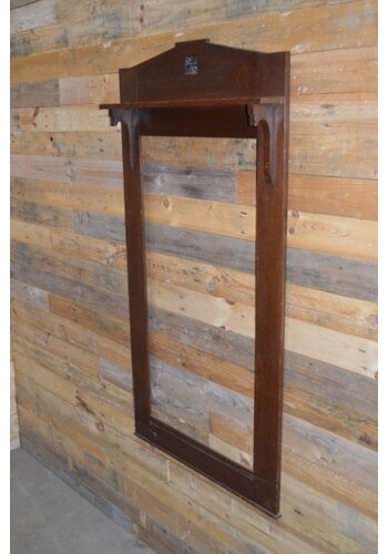 Antieke Art Deco spiegellijst eikenhout 