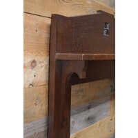 thumb-Antieke Art Deco spiegellijst eikenhout-4