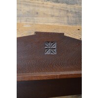 thumb-Antieke Art Deco spiegellijst eikenhout-5