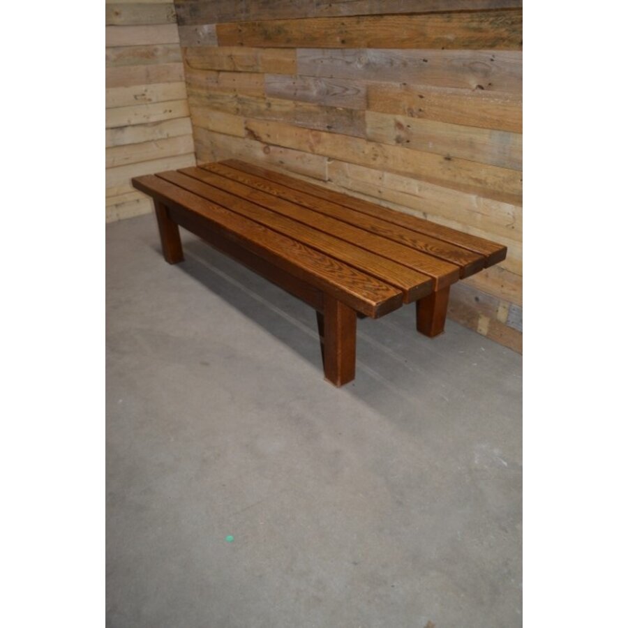 Eikenhouten salontafel of als bankje te gebruiken-1