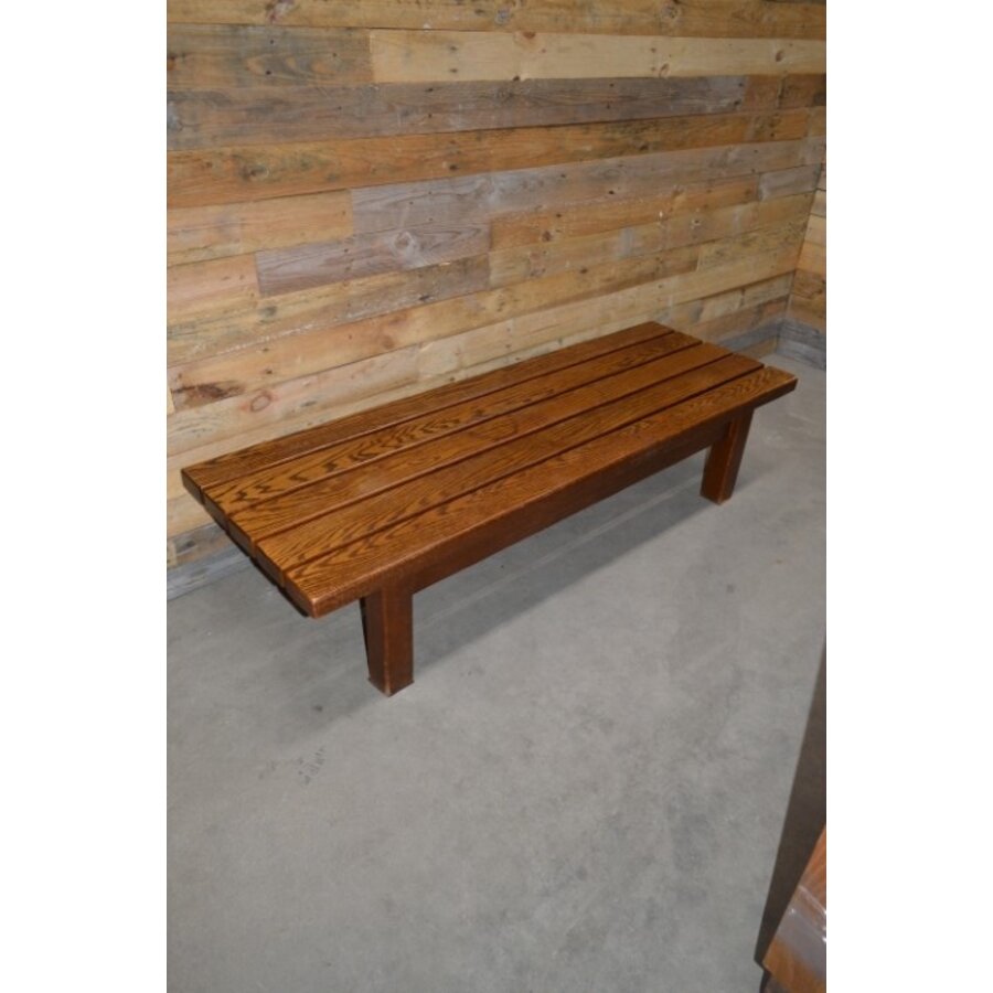 Eikenhouten salontafel of als bankje te gebruiken-4