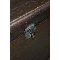 thumb-Antieke massief mahoniehouten dekenkist met koperen handgrepen-5