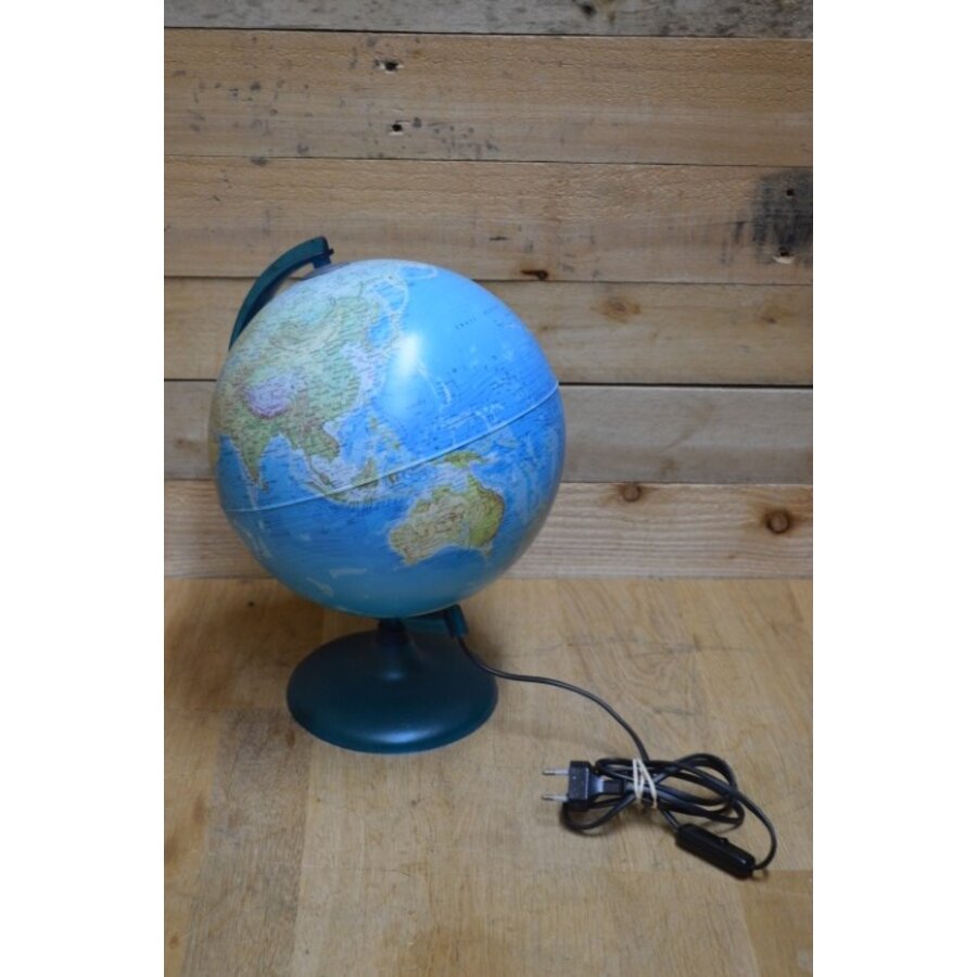 Vintage kunststof wereldbol lamp uit Italië – Jaren 80 globe-2