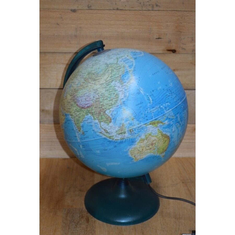 Vintage kunststof wereldbol lamp uit Italië – Jaren 80 globe-3
