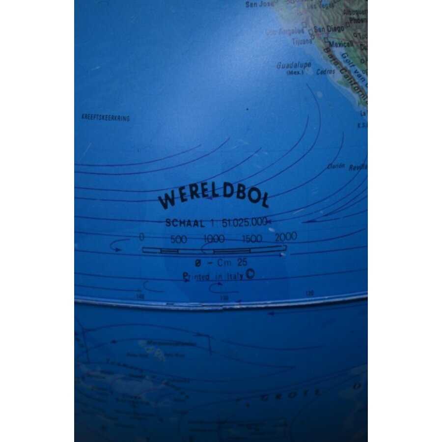 Vintage kunststof wereldbol lamp uit Italië – Jaren 80 globe-4