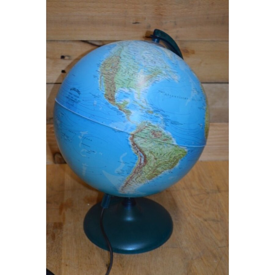 Vintage kunststof wereldbol lamp uit Italië – Jaren 80 globe-5