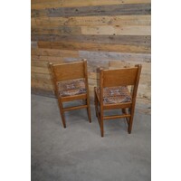 thumb-Set van 2 vintage blank eiken eetkamerstoelen – Jaren 50 retro stoelen-6