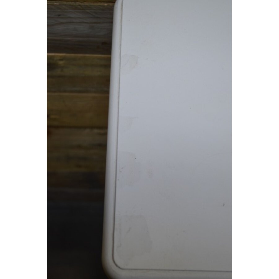Moderne witte houten sidetable met Engelse Queen Ann poten-3