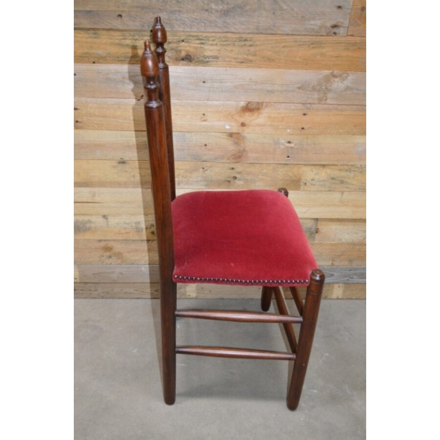 Ouderwets knopstoeltje eikenhout-2