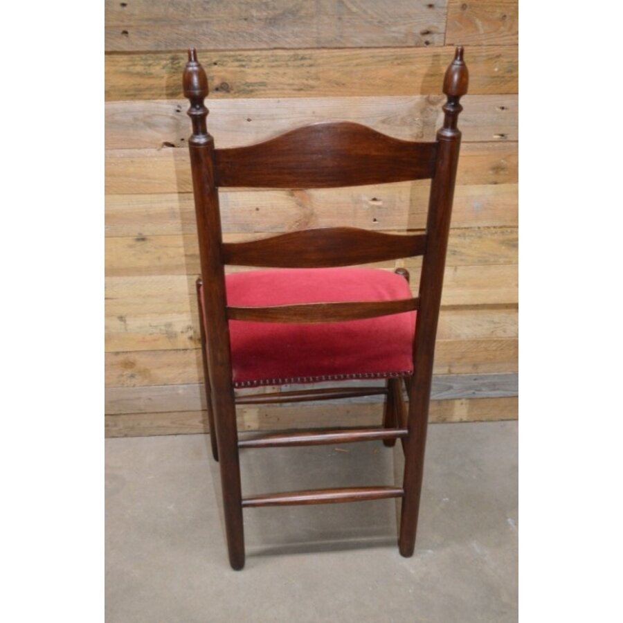 Ouderwets knopstoeltje eikenhout-3