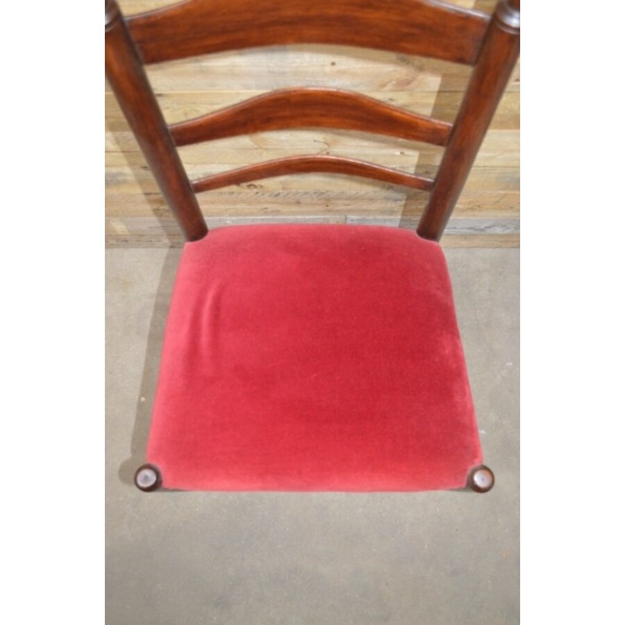 Ouderwets knopstoeltje eikenhout-5