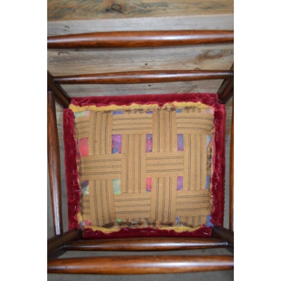 Ouderwets knopstoeltje eikenhout-6