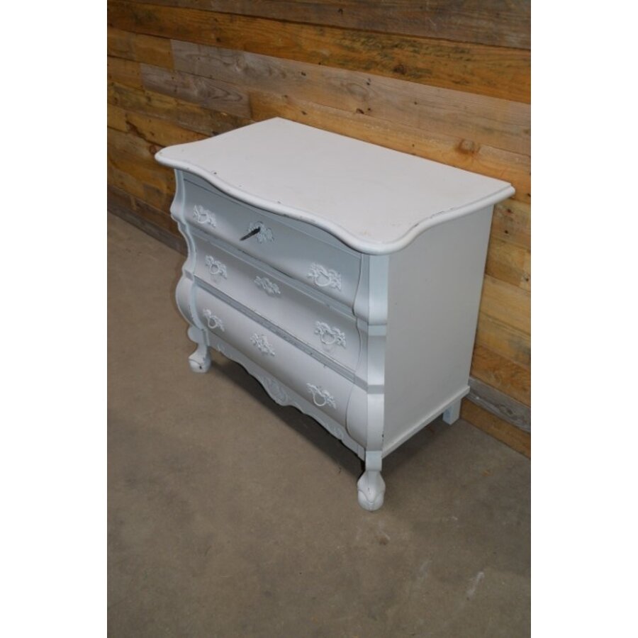 Buikkastje met klep wit geschilderd-1