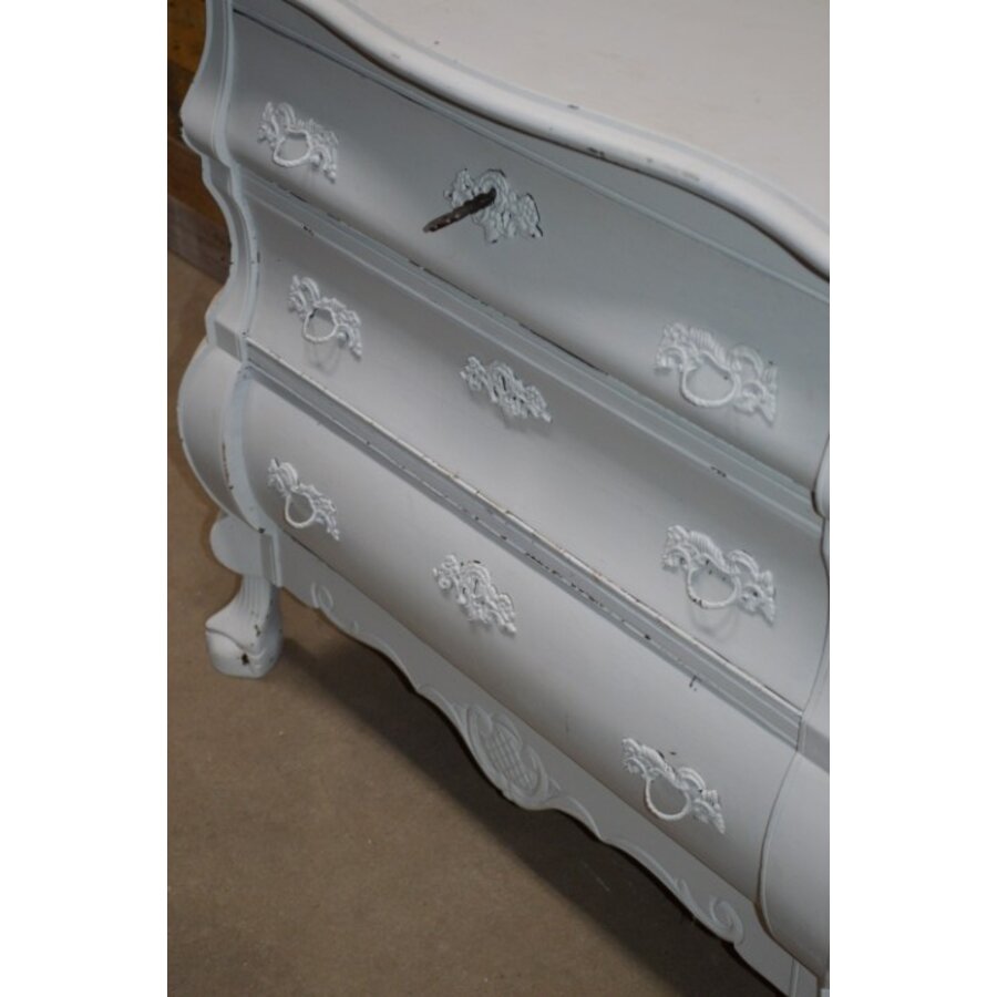 Buikkastje met klep wit geschilderd-3