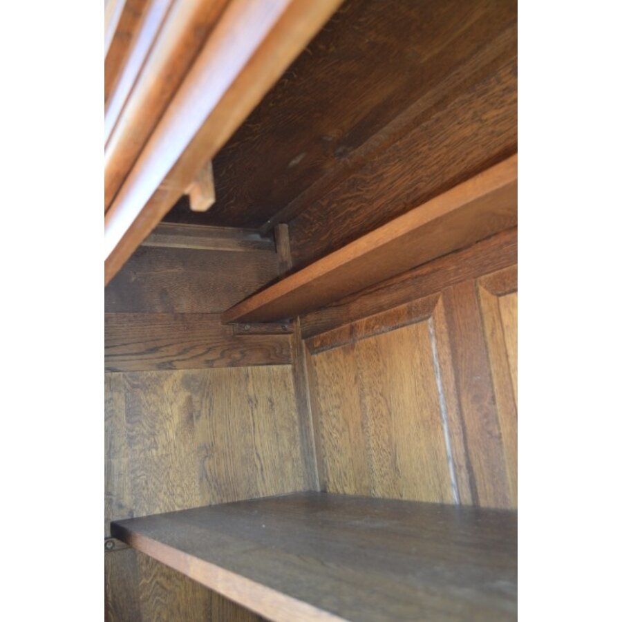 Donker massief eiken kast-6