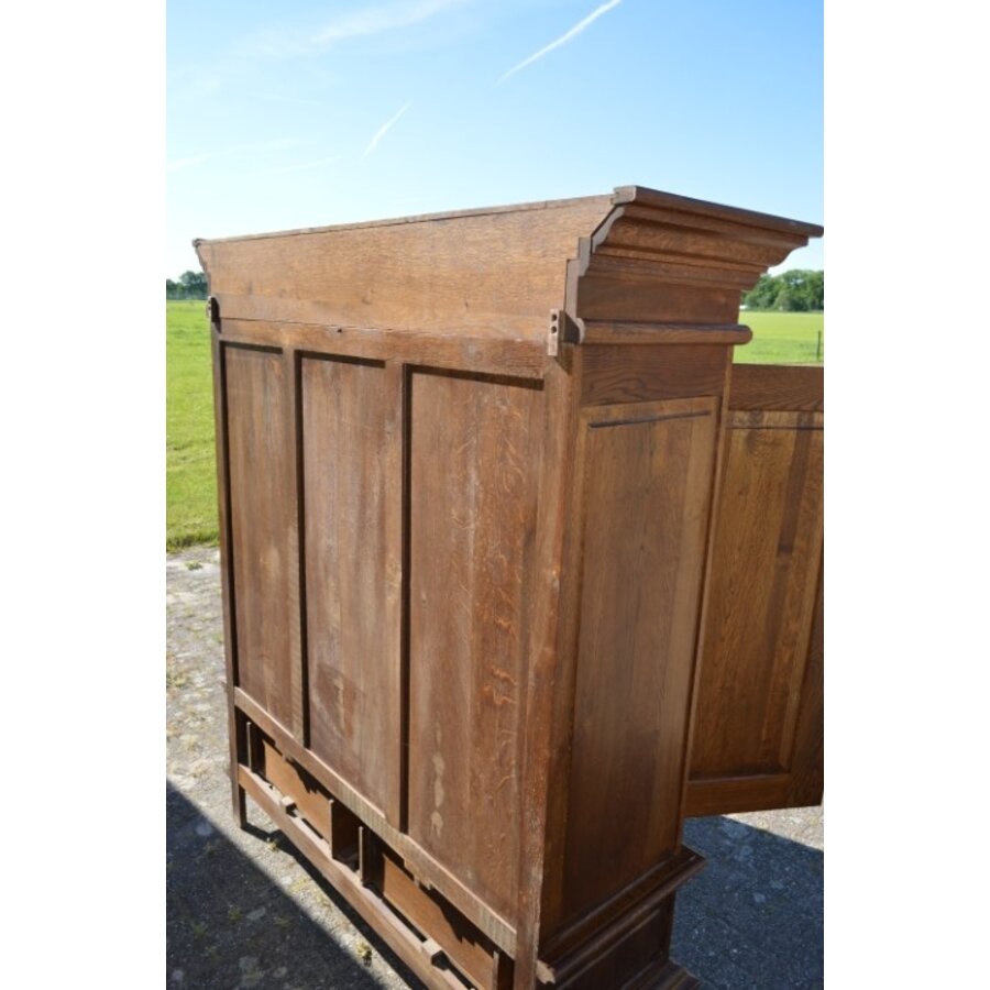 Donker massief eiken kast-9