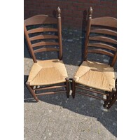 thumb-Knopstoelen donker eiken set van 4-5