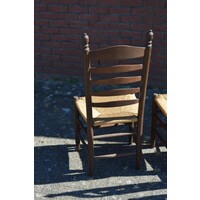 thumb-Knopstoelen donker eiken set van 4-8