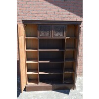 thumb-Massief teakhouten Oosterse boekenkast annex servieskast-4