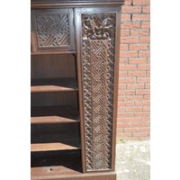 thumb-Massief teakhouten Oosterse boekenkast annex servieskast-10
