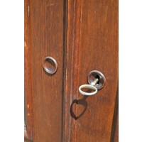 thumb-Antieke eikenhouten vitrinekast met glas uit begin vorige eeuw-5