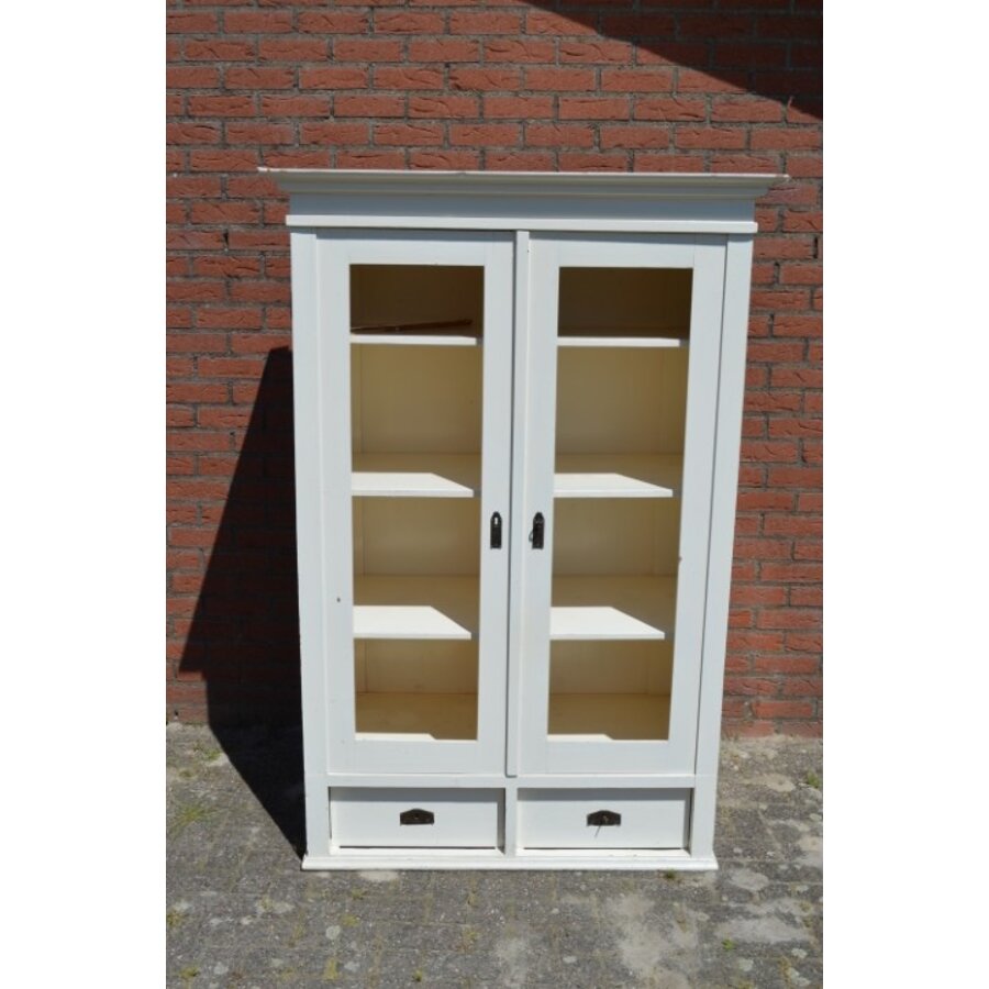 Oud grenen kledingkast wit geschilderd-4