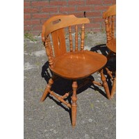 thumb-Set van 4 klassieke Windsor cafestoelen van beukenhout-3