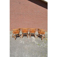 thumb-Set van 4 vintage cafestoelen van beukenhout met karakter-4