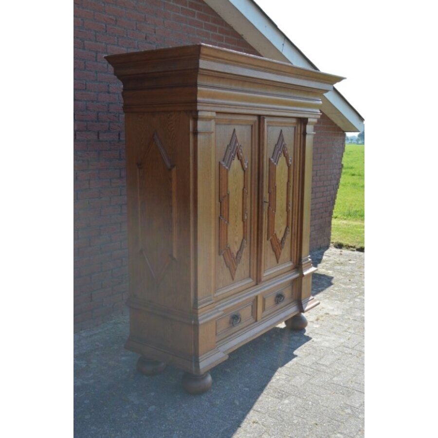 Robuuste kast grenen / eiken 3 delig-2