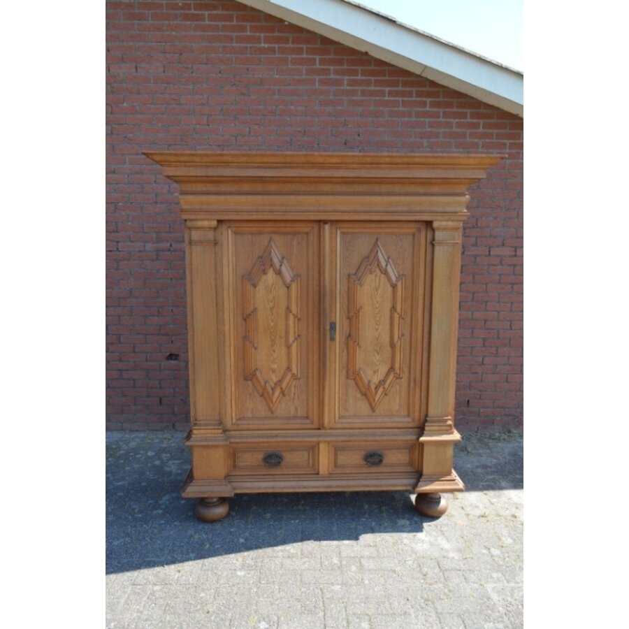 Robuuste kast grenen / eiken 3 delig-1