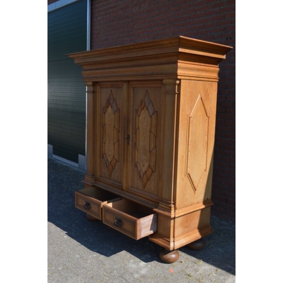 Robuuste kast grenen / eiken 3 delig-5