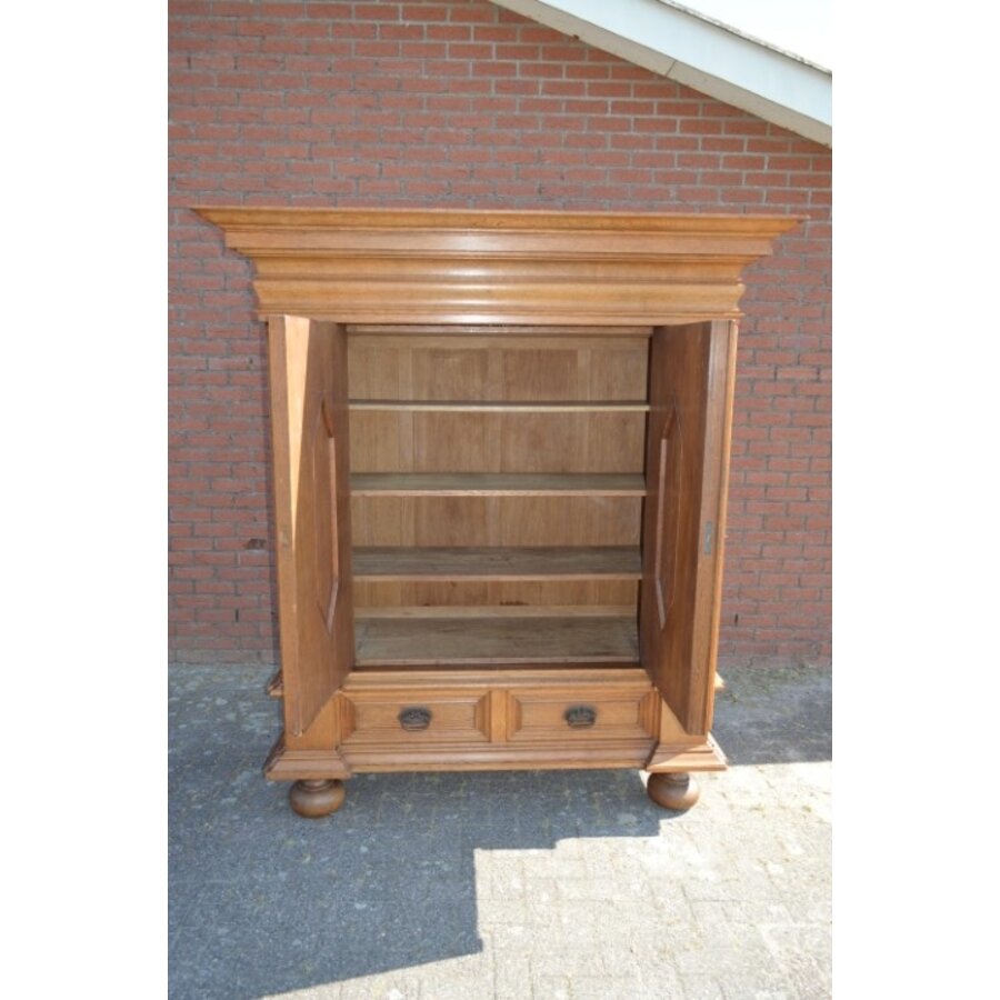 Robuuste kast grenen / eiken 3 delig-6