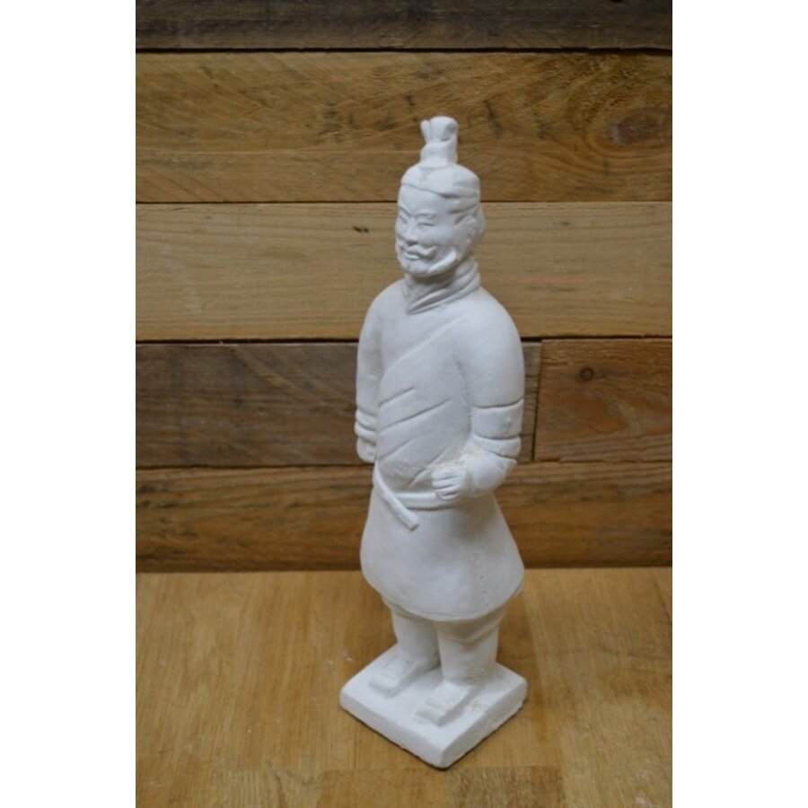 Betonnen beeld van staande Chinese soldaat uit terracottaleger-5